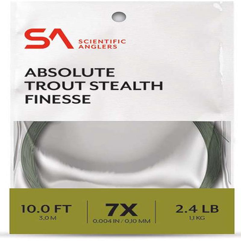Scientific Anglers Absolute Trout Stealth Finesse Leader - 10ft - 6X
