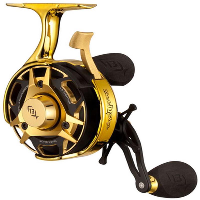 13 Fishing BBCFFWTS10A-2.5-RH Black Betty FreeFall Carbon 10th Anniversary Ice Reel