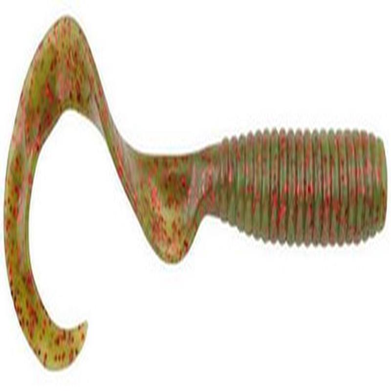 Berkley Gulp! Saltwater Grub - 8 in. - Motor Oil Red Fleck