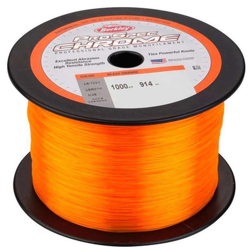 Berkley ProSpec Chrome - 1000 yd. Spool - Blaze Orange - 25 lb.