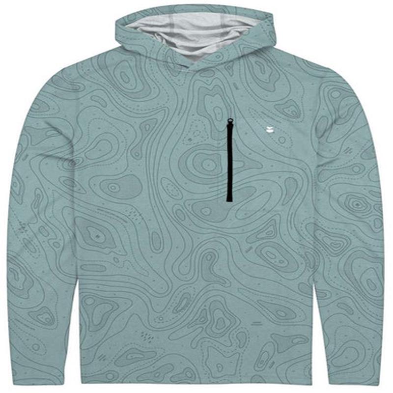 Jetty Skiff UV Hooded Long Sleeve Shirt - Light Blue - 2X-Large