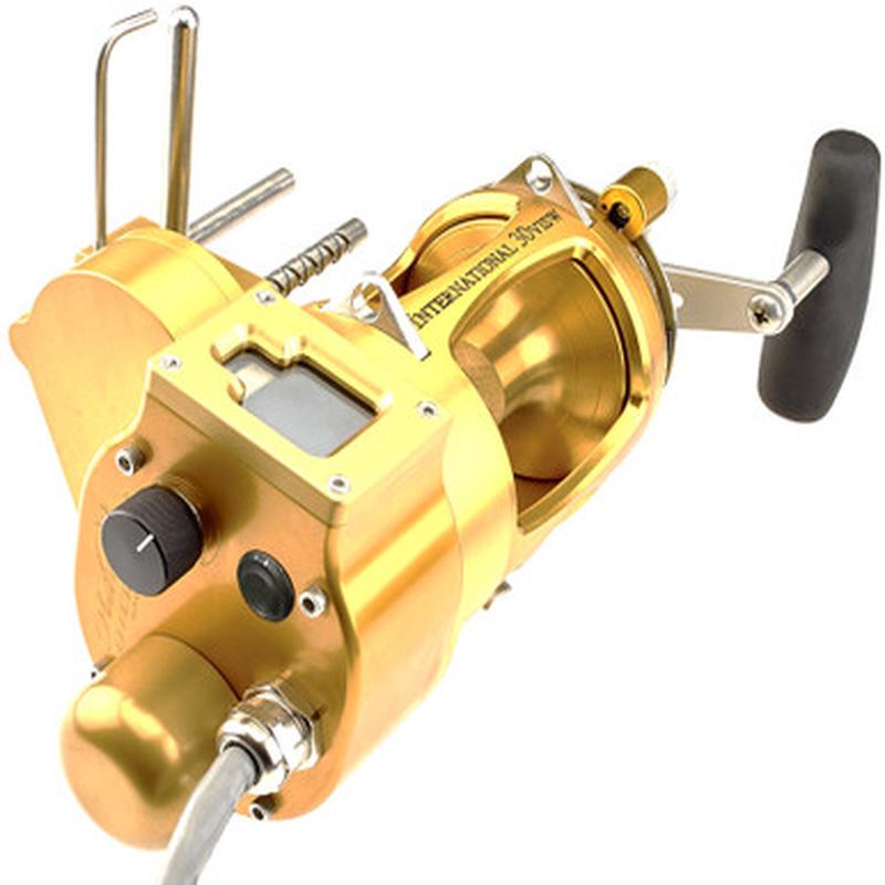 Hooker Electric Penn International 30VISW Electric Reel w/ Autostop, Level Wind, & Line Counter - Gold