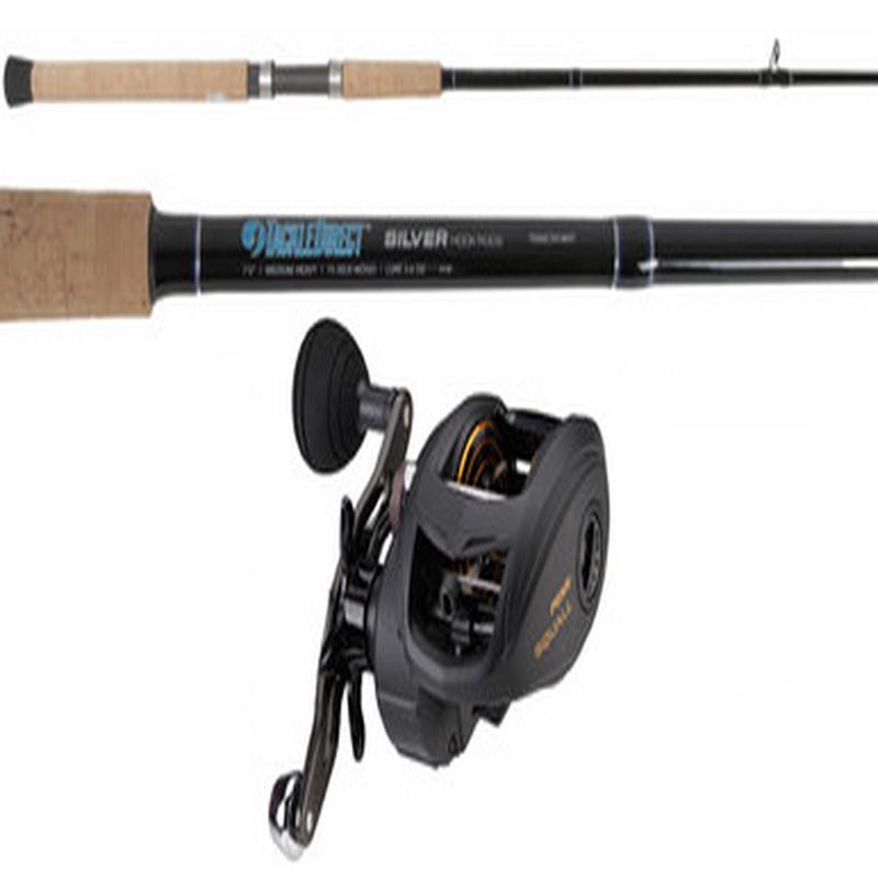 TDSSC701MHT Silver Hook/Penn SQL400LP Squall Low Profile Baitcasting Combo