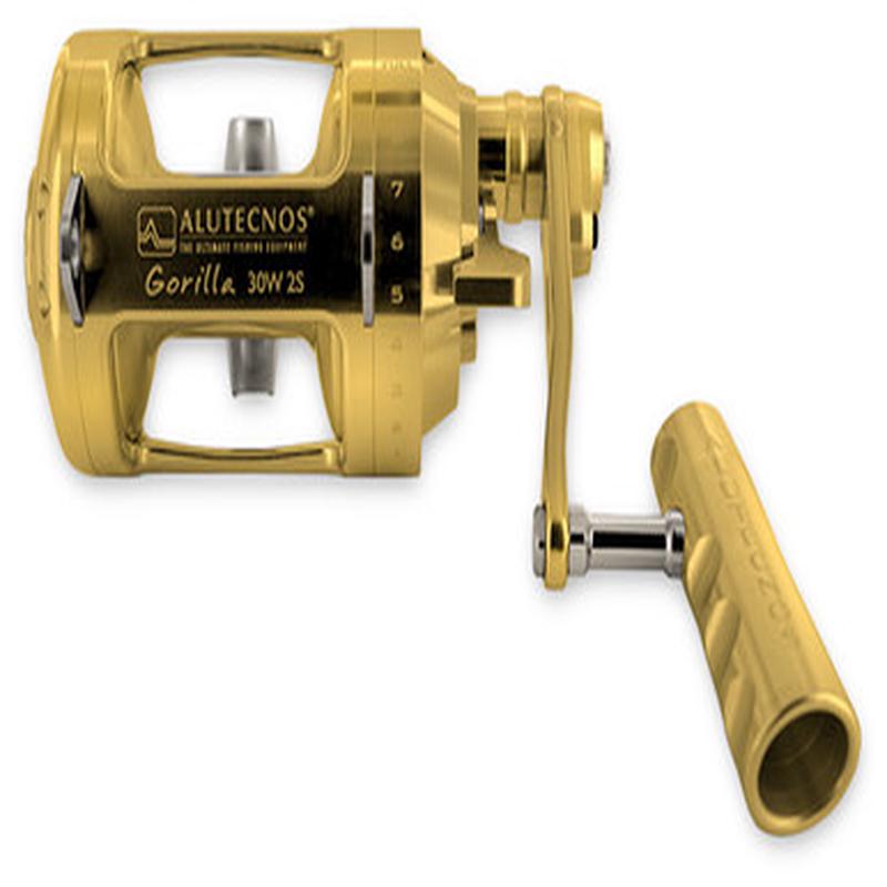 Alutecnos Albacore 30W 2-Speed Gorilla Reel - Gold