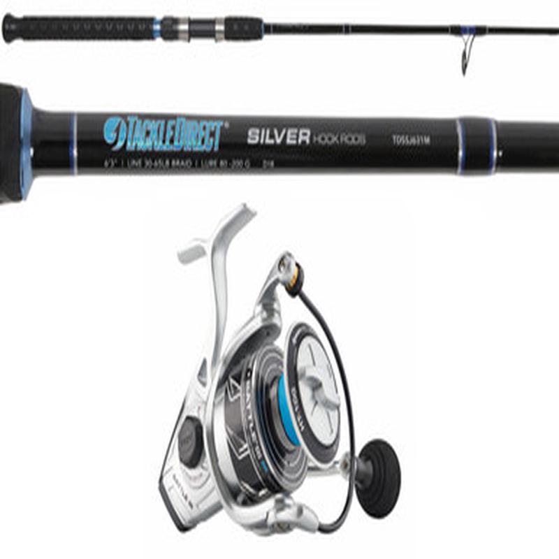 TDSSJ63M Silver Hook/Penn BTLIII6000DX Battle III DX Spinning Combo