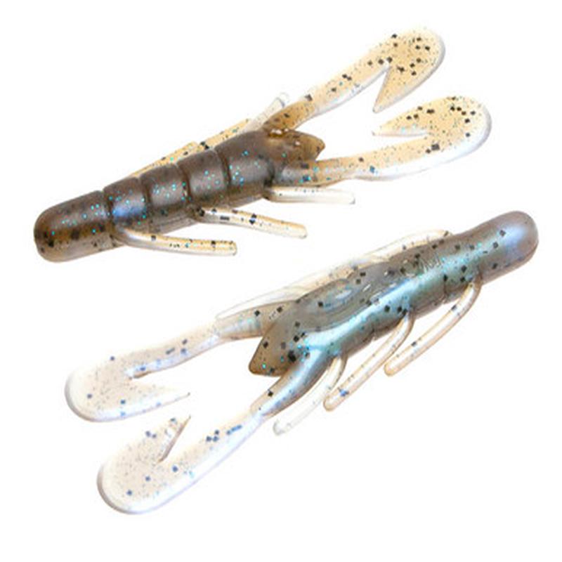 Zoom Ultra Vibe Speed Craw - Green Pumpkin Blue Flash - 3-1/2in