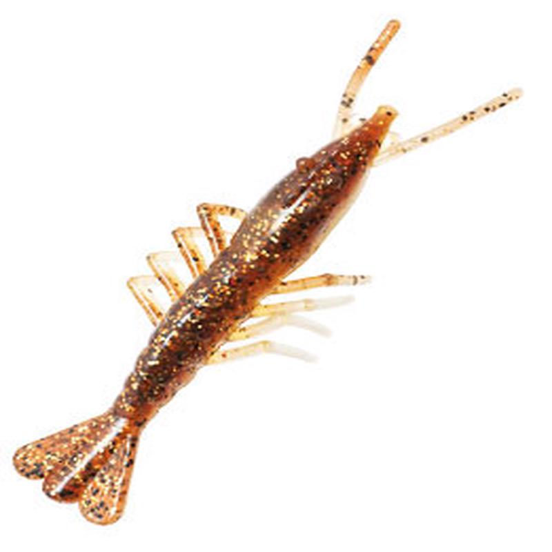 Z-Man Scented ShrimpZ 3'' Baits Rootbeer Gold/Gold