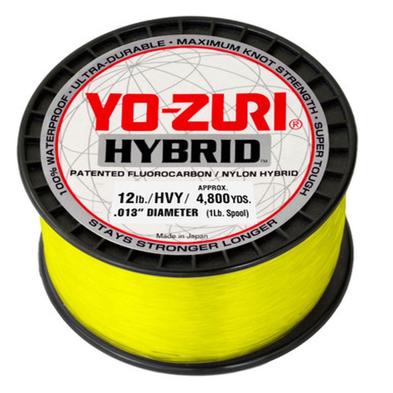 Yo-Zuri Hybrid Fluorocarbon - High Vis Yellow - 1Lb Spool - 12lb Test