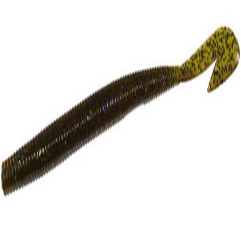 Zoom UV Speed Worm - 6in - Green Pumpkin Candy
