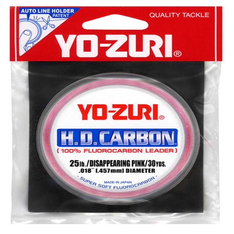 Yo-Zuri HD Carbon Fluorocarbon Leader - Pink - 30yds - 25lb