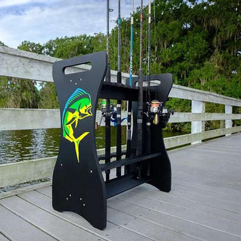 Sea Racks Rod Rack - Tri-Color Mahi Black