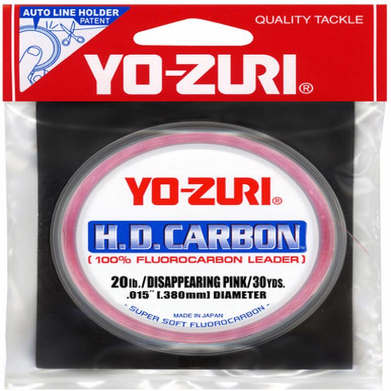 Yo-Zuri HD Carbon Fluorocarbon Leader - Pink - 30yds - 20lb