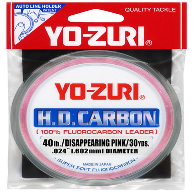 Yo-Zuri HD Carbon Fluorocarbon Leader - Pink - 30yds - 40lb
