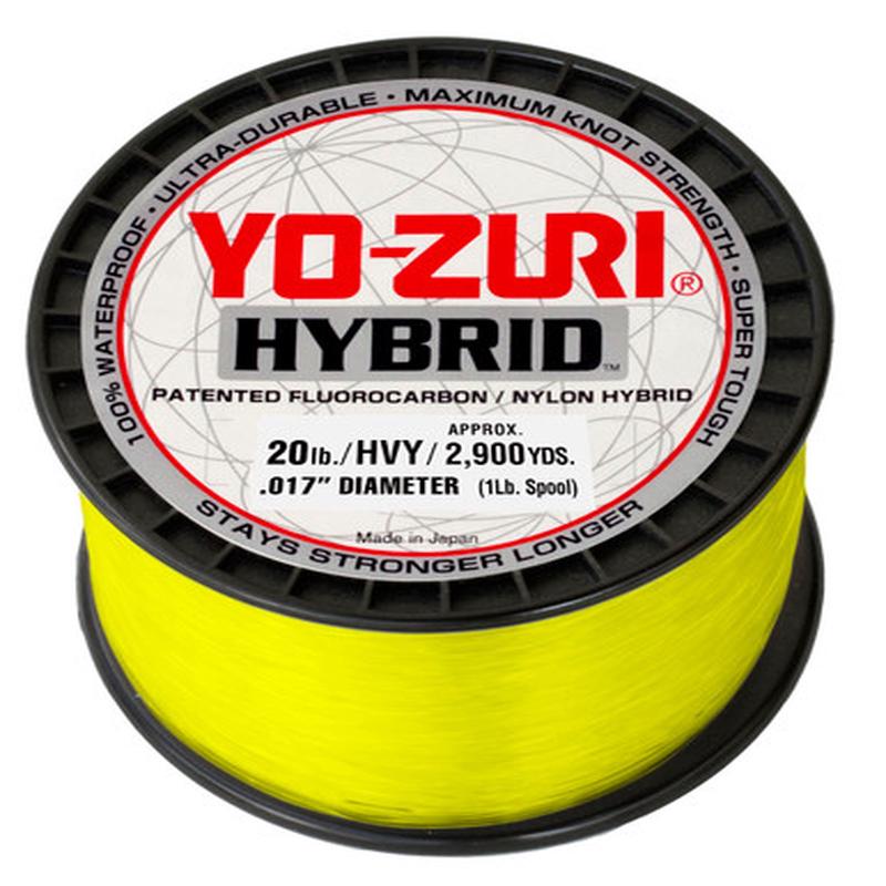 Yo-Zuri Hybrid Fluorocarbon - High Vis Yellow - 1Lb Spool - 20lb Test