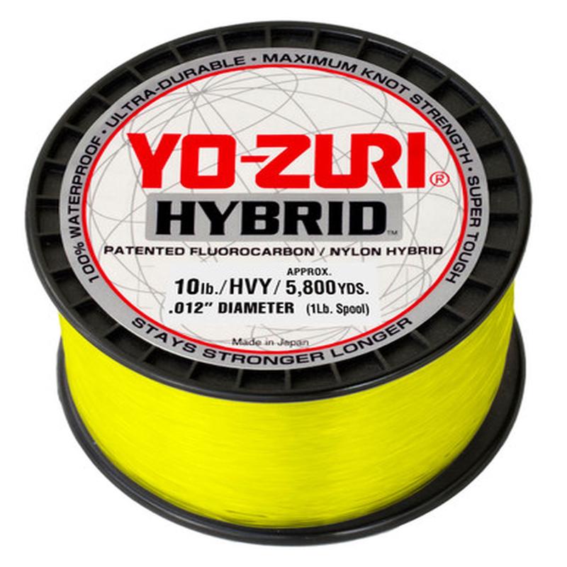 Yo-Zuri Hybrid Fluorocarbon - High Vis Yellow - 1Lb Spool - 10lb Test