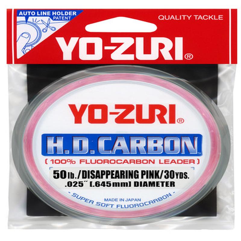 Yo-Zuri HD Carbon Fluorocarbon Leader - Pink - 30yds - 50lb
