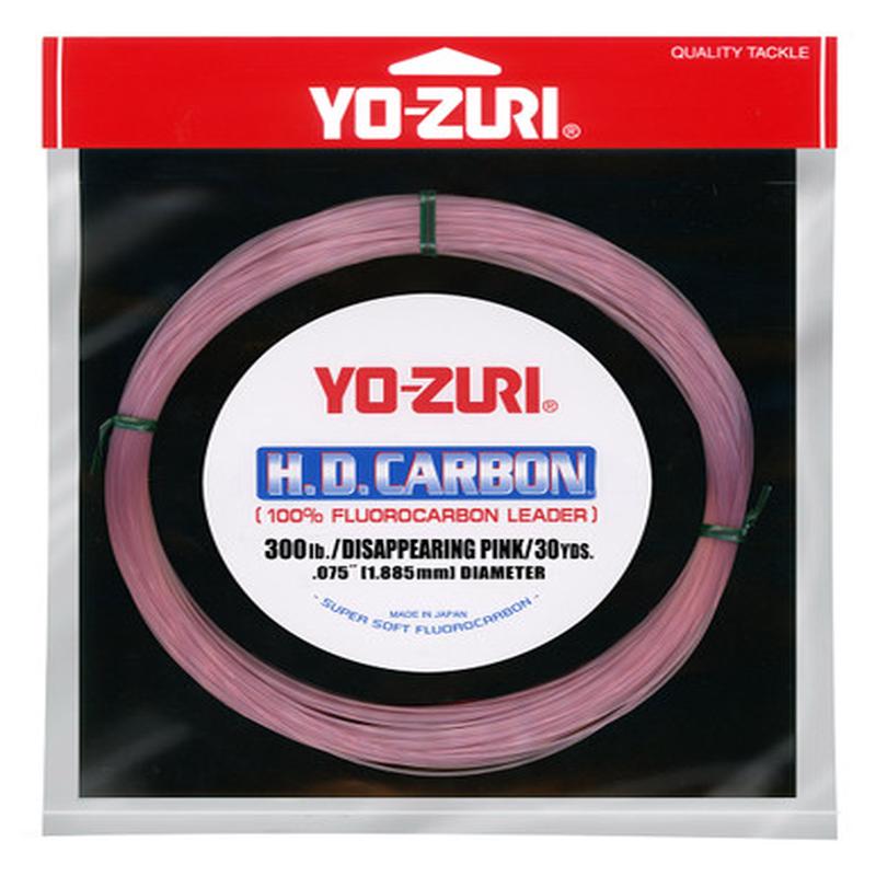 Yo-Zuri HD Carbon Fluorocarbon Leader - Pink - 30yds - 300lb