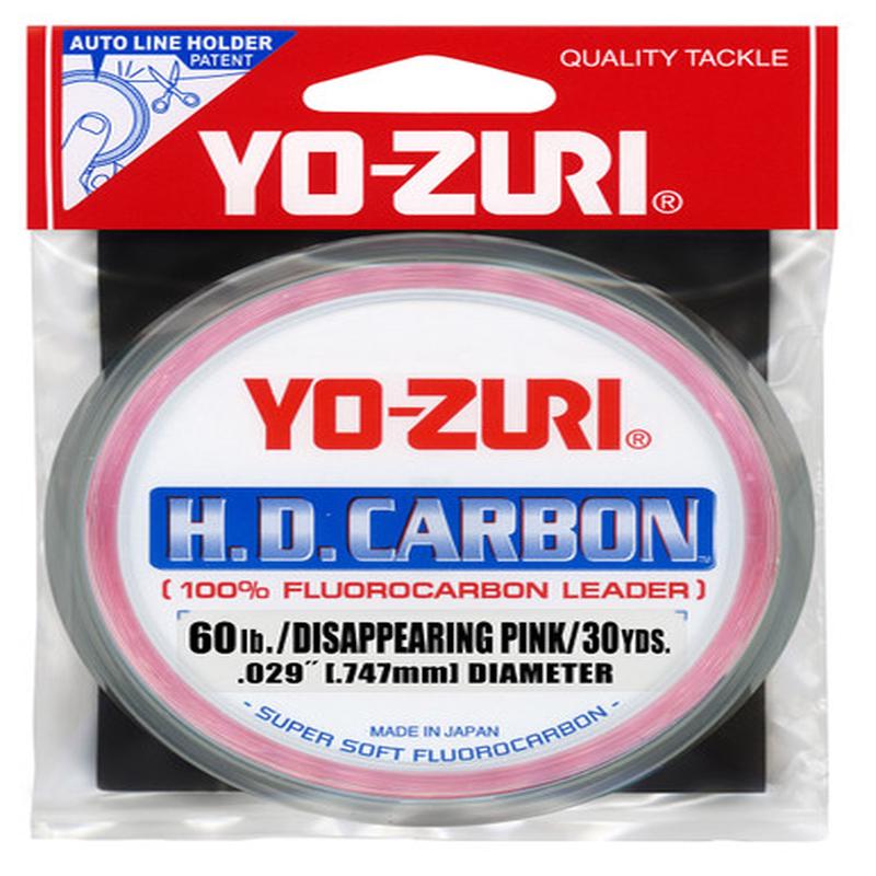 Yo-Zuri HD Carbon Fluorocarbon Leader - Pink - 30yds - 60lb