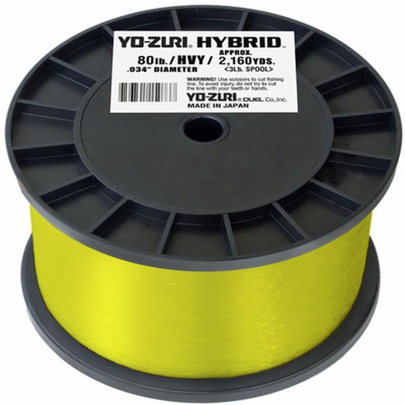 Yo-Zuri Hybrid Fluorocarbon - High Vis Yellow - 3Lb Spool - 80lb Test