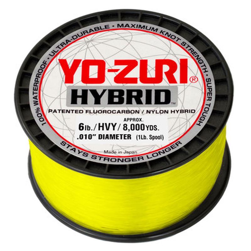 Yo-Zuri Hybrid Fluorocarbon - High Vis Yellow - 1Lb Spool - 6lb Test