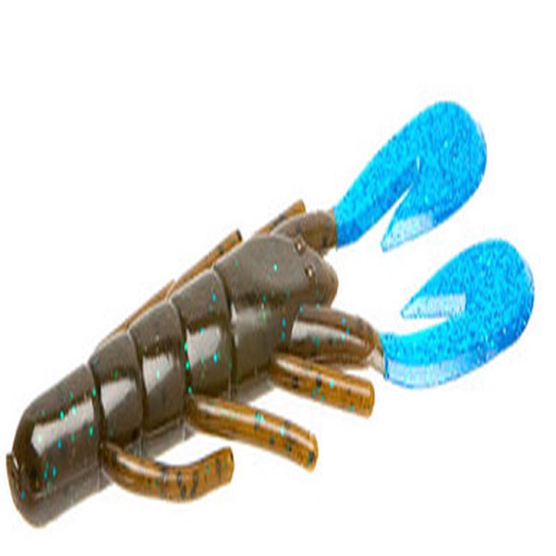 Zoom Ultra Vibe Speed Craw - Green Pumpkin Blue Claw - 3-1/2in