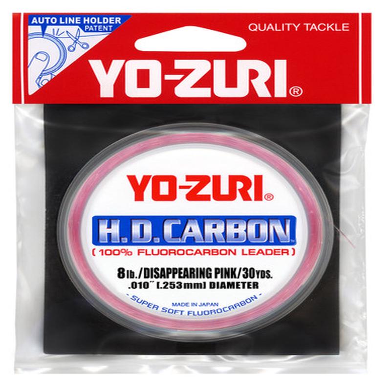Yo-Zuri HD Carbon Fluorocarbon Leader - Pink - 30yds - 8lb