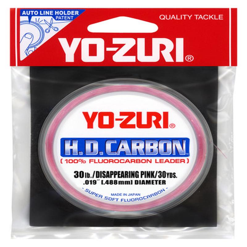 Yo-Zuri HD Carbon Fluorocarbon Leader - Pink - 30yds - 30lb