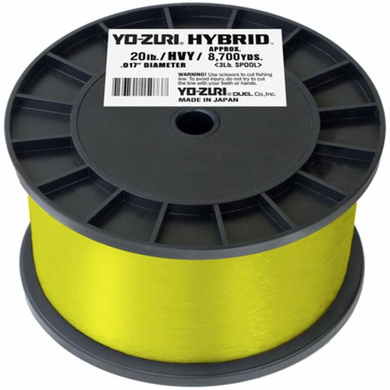 Yo-Zuri Hybrid Fluorocarbon - High Vis Yellow - 3Lb Spool - 20lb Test