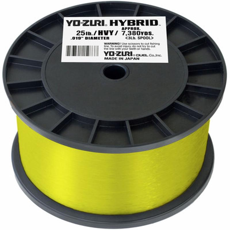 Yo-Zuri Hybrid Fluorocarbon - High Vis Yellow - 3Lb Spool - 25lb Test