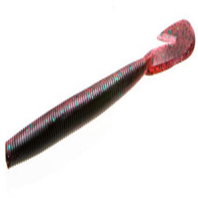 Zoom UV Speed Worm - 6in - Red Shad Green Glitter