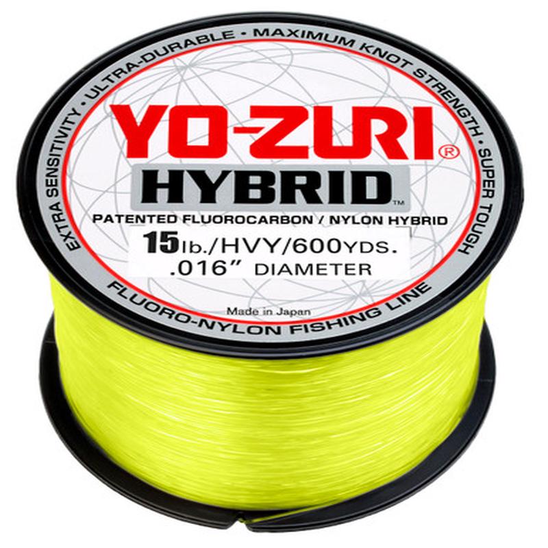 Yo-Zuri Hybrid Fluorocarbon - High Vis Yellow - 600yds -15lb Test