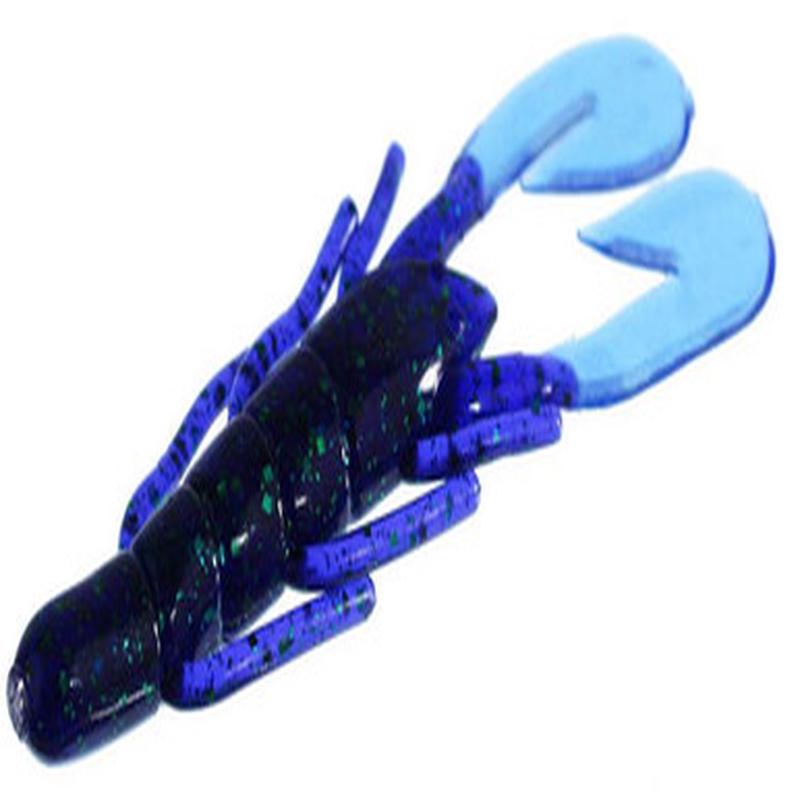 Zoom Ultra Vibe Speed Craw - Junebug Blue Tail - 3-1/2in