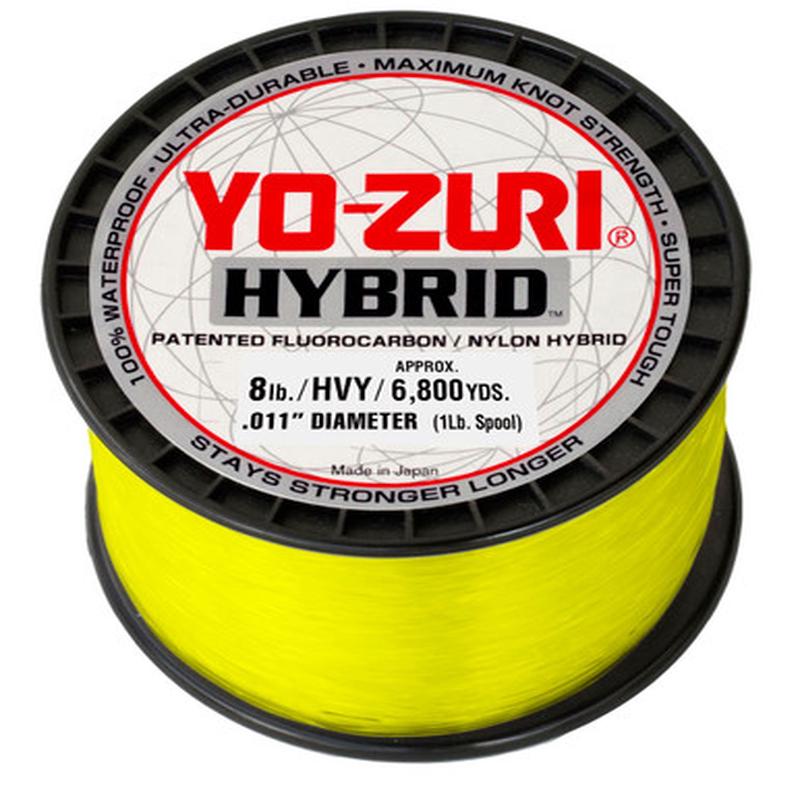 Yo-Zuri Hybrid Fluorocarbon - High Vis Yellow - 1Lb Spool - 8lb Test