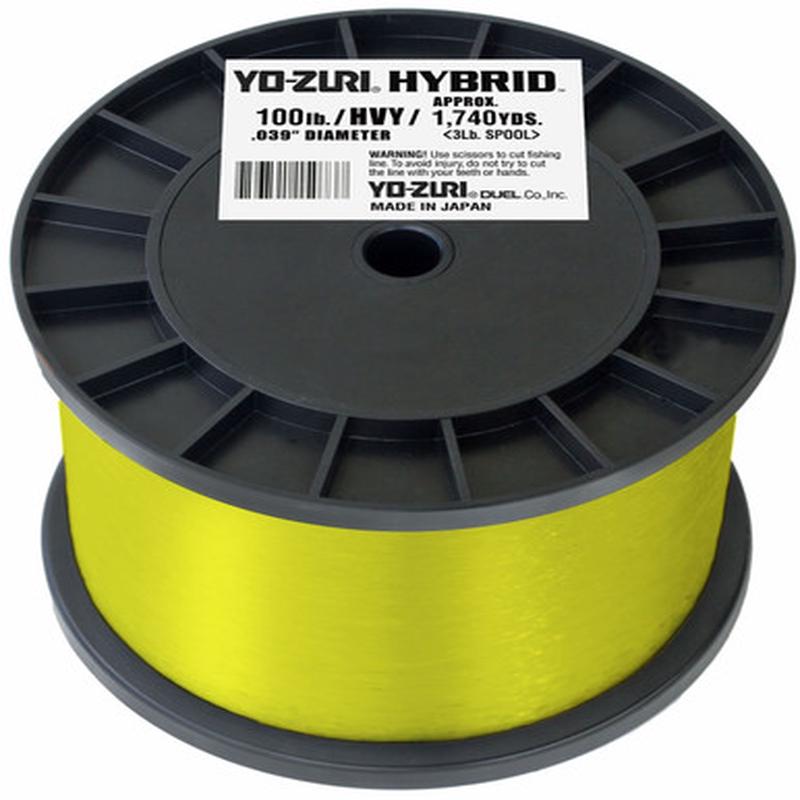 Yo-Zuri Hybrid Fluorocarbon - High Vis Yellow - 3Lb Spool - 100lb Test