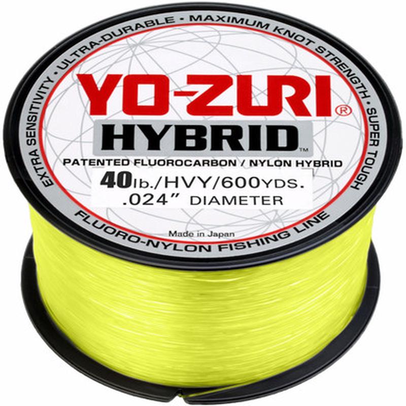 Yo-Zuri Hybrid Fluorocarbon - High Vis Yellow - 600yds - 40lb Test