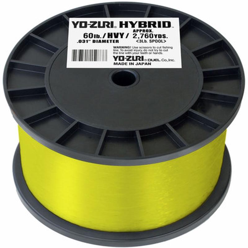 Yo-Zuri Hybrid Fluorocarbon - High Vis Yellow - 3Lb Spool - 60lb Test