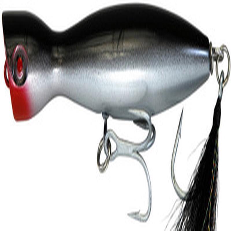 Super Strike PP5HW Little Neck Popper - X-Heavy - Black/Silver